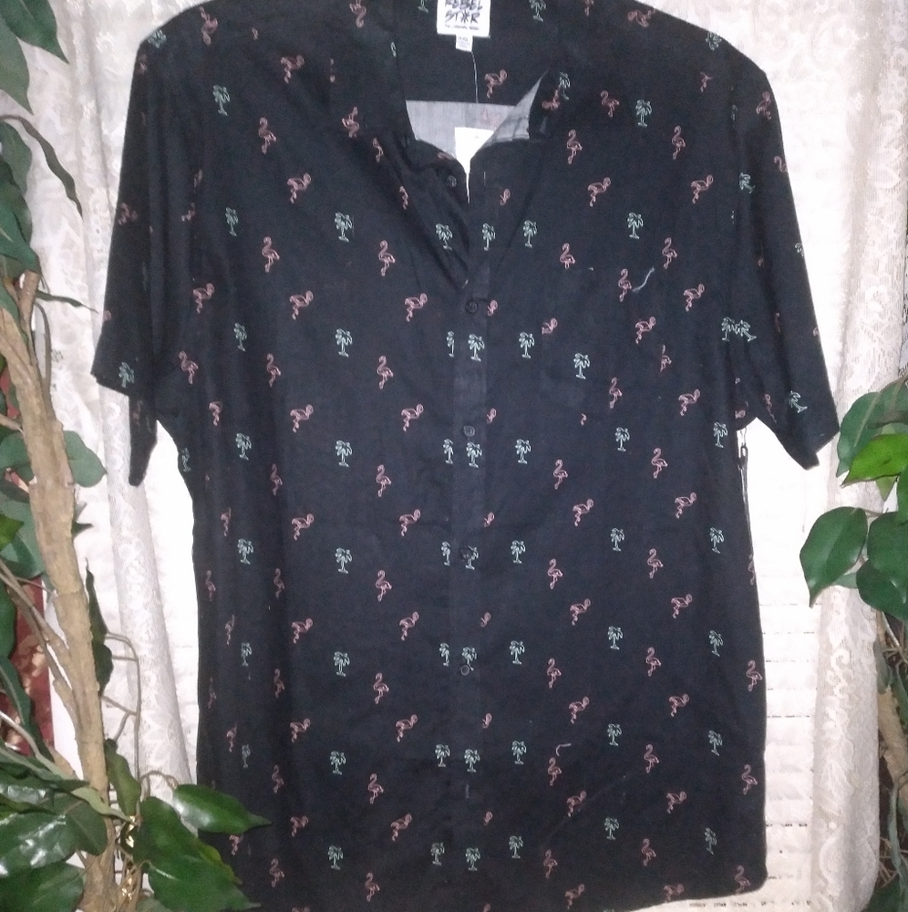 RUE 21 FLAMINGO  & PALM  TREE SHIRT
